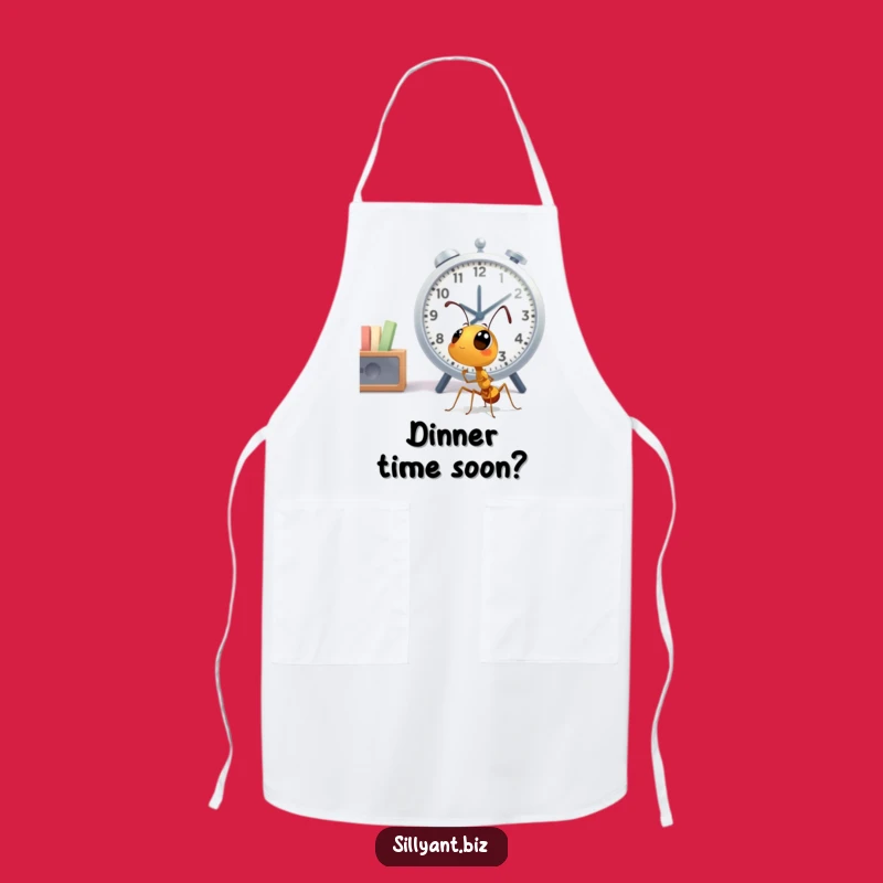 Funny Ant Clock Watcher Apron: Cook Up Laughs While You Wait