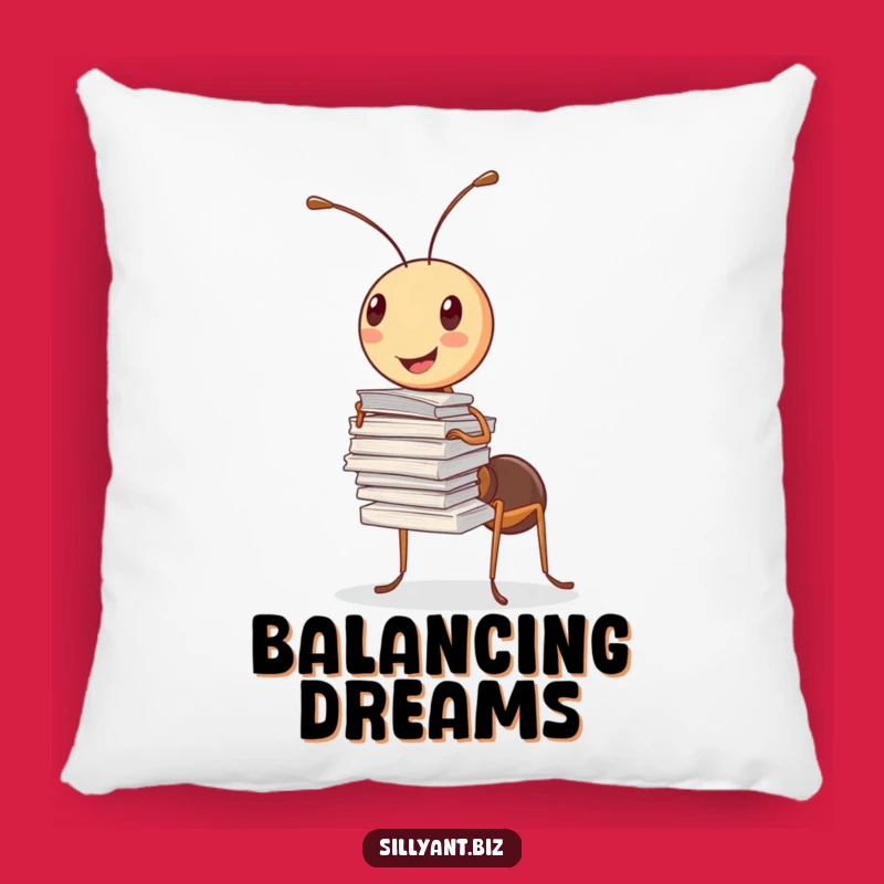Cozy Ant Task Pillow: Comfort for the Multitasker, Adorable Funny Gift