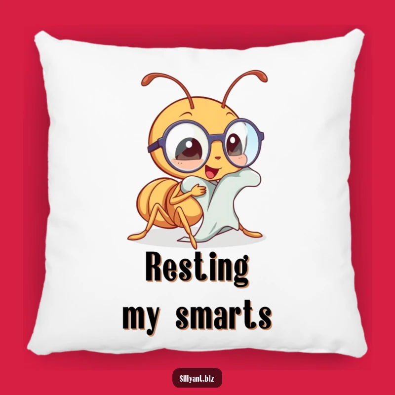 Cute Kawaii Ant Spectacles Pillow: Soft and Funny Cushion for Focused Comfort