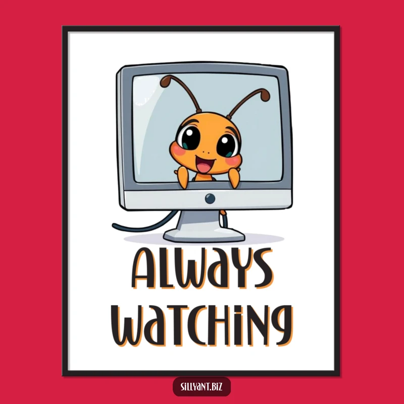 Funny Ant Peeking Digital Art: Instant Curiosity for Your Walls