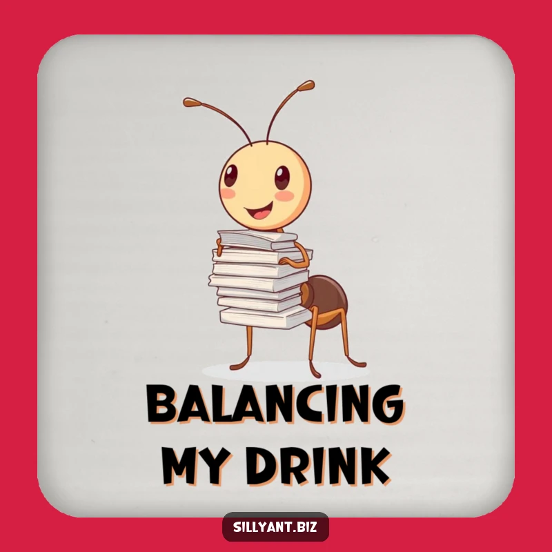 Desk Balance Ant Coaster: Protect Surfaces, Fun Funny Gift