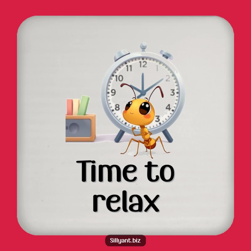 Funny Ant Clock Watcher Coaster: Protect Surfaces from Time