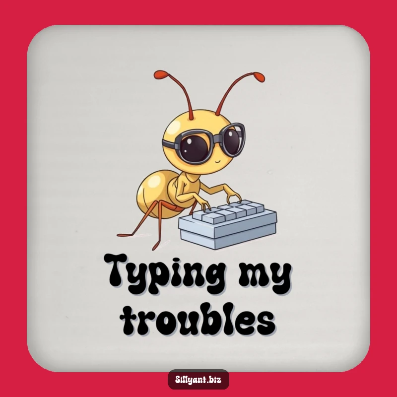 Desk Defender Ant Coaster: Protect Surfaces, Fun Funny Gift