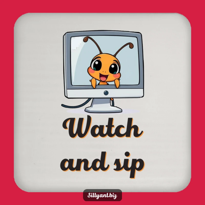 Funny Ant Peeking Coaster: Protect Your Desk Hilariously