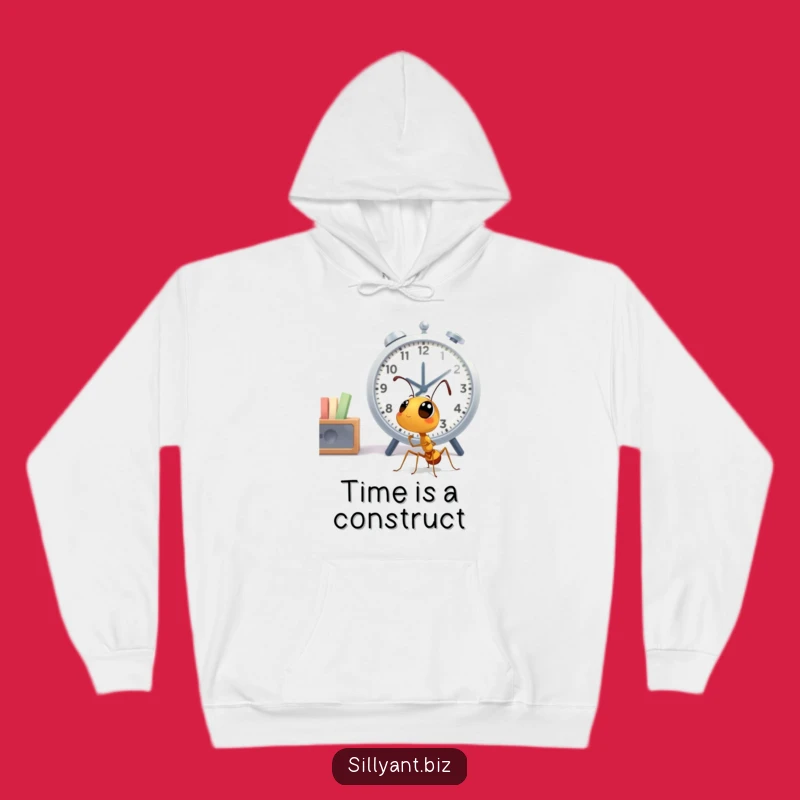 Cozy Funny Ant Clock Watcher Hoodie: Warm Up Your Waiting Game