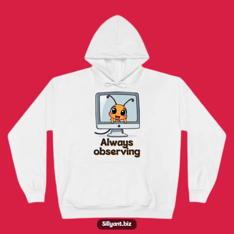 Funny Ant Peeking Hoodie: Cozy Comfort with a Desktop Secret