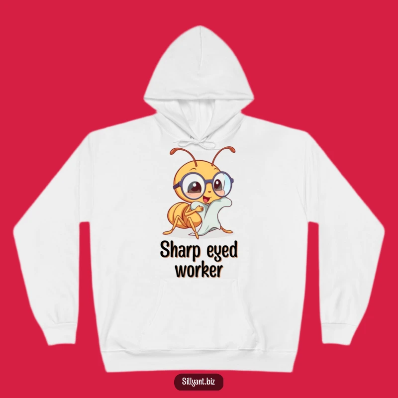Cozy Funny Kawaii Ant Spectacles Hoodie: Warm and Hilarious Focused Apparel