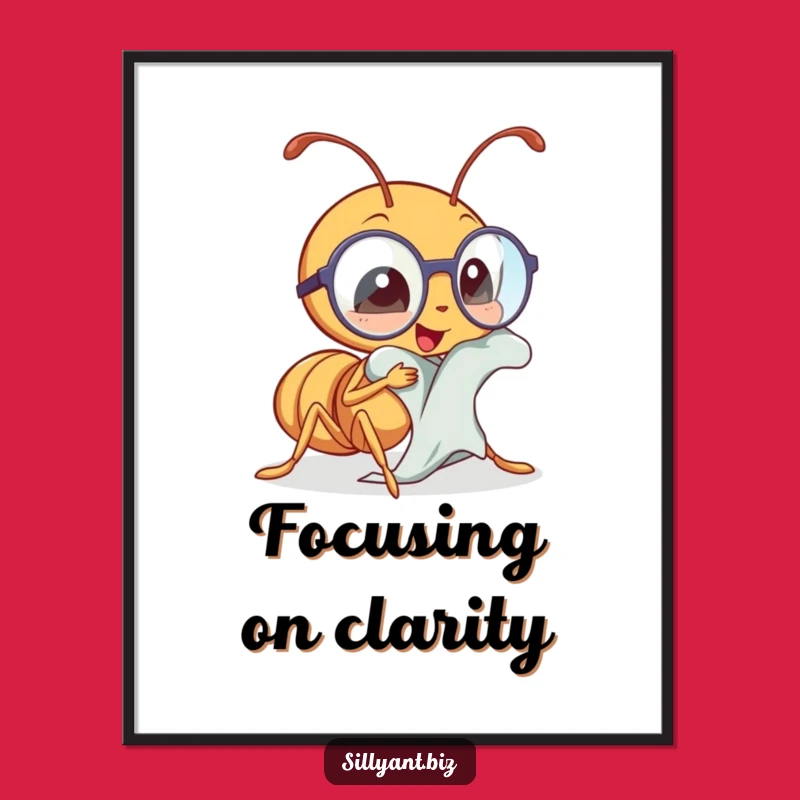 Focused Ant Spectacles Art: Free Printable Wall Decor - Humorous DIY Downloadable Office Gift!