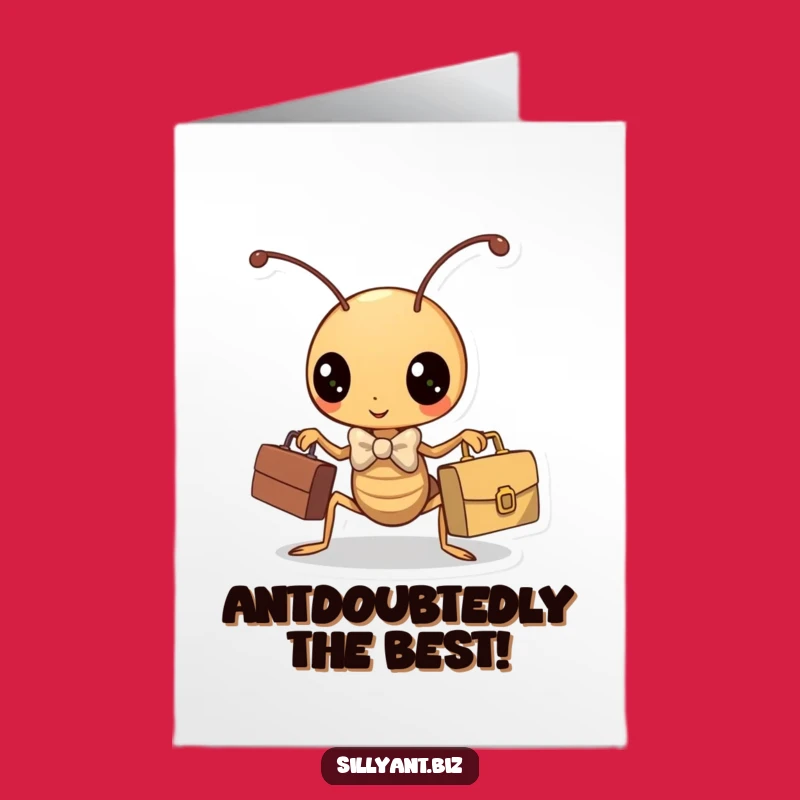 Free Printable Congrats Card: Dapper Ant Achiever - Humorous Downloadable Business Gift!