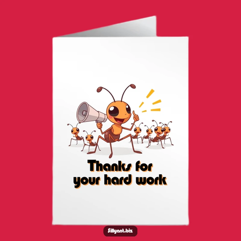 Free Printable Thank You Card: Ant Boss Appreciation, Directive Downloadable Gift of Thanks