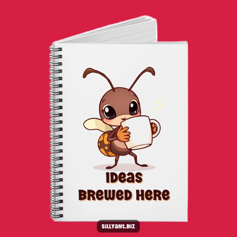 Funny Busy Ant Coffee Notebook: Jot Down Ideas with a Caffeinated Friend