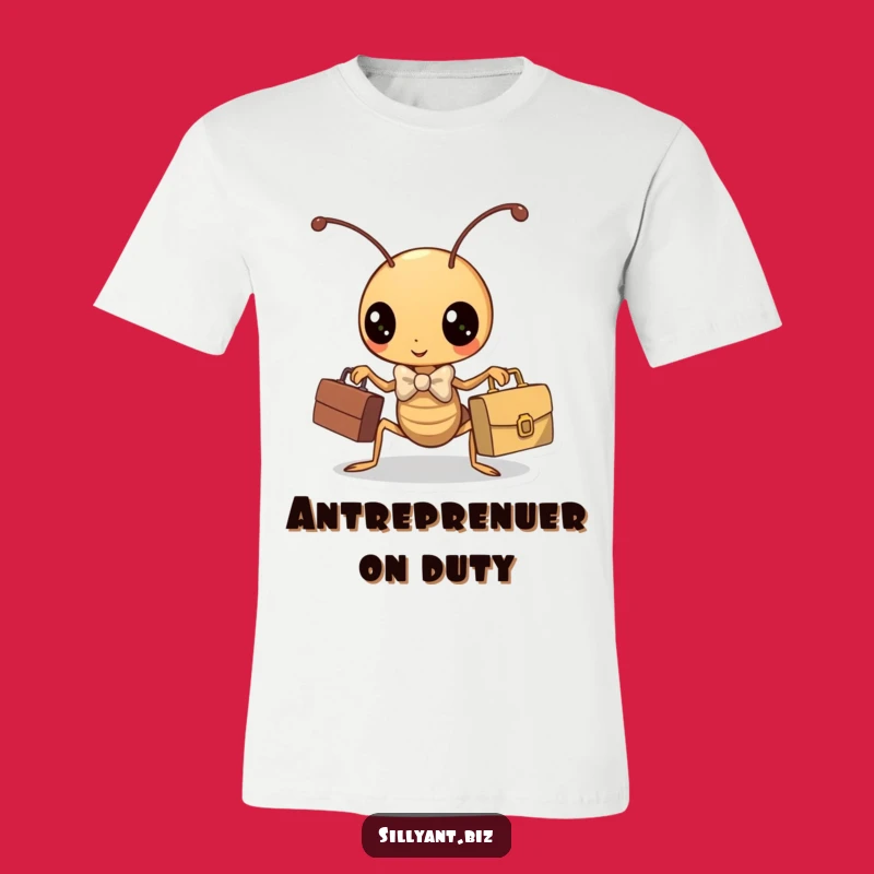 Funny Kawaii Ant Executive T-Shirt: Hilarious Business Attire for Laughs