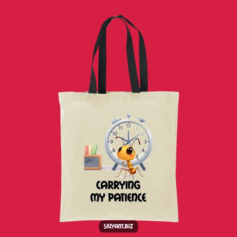 Funny Ant Clock Watcher Tote Bag: Carry Your Time-Saving Essentials