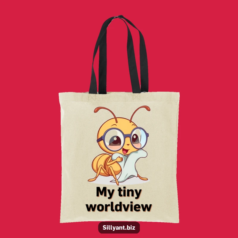 Funny Kawaii Ant Spectacles Tote Bag: Hilarious Carryall for the Detail-Oriented